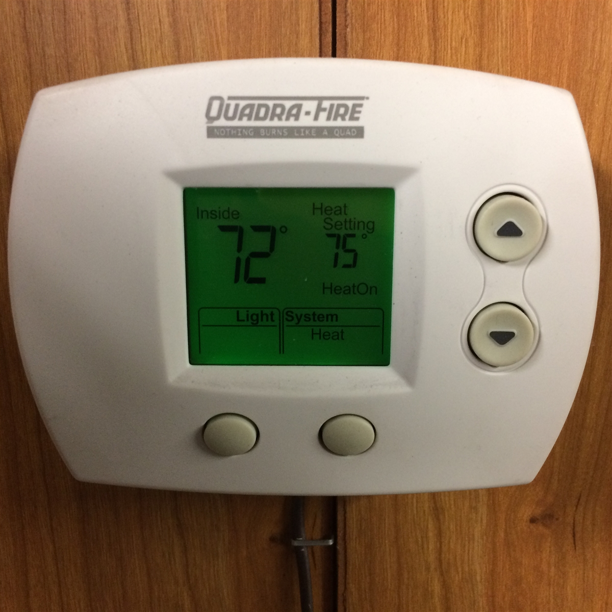 Quadrafire & Heatilator Programmable Wall Thermostat w/Wire Wall-STAT-P